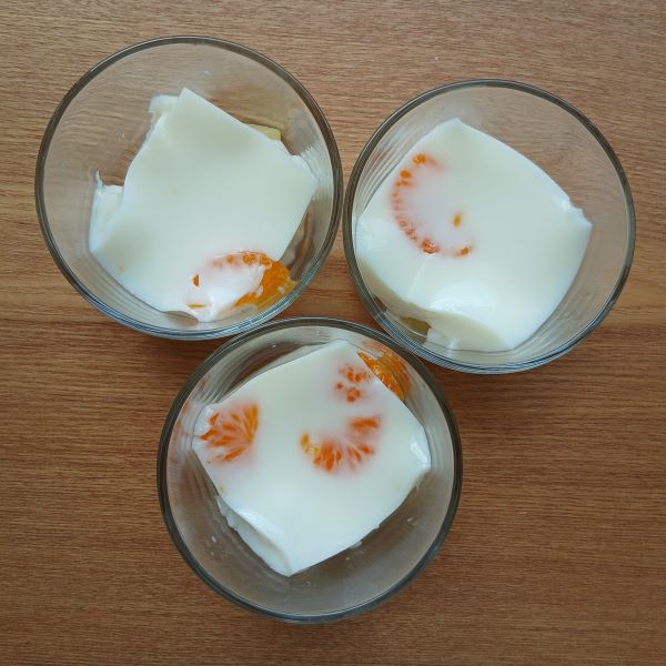 簡単♪ゼラチンで牛乳寒天