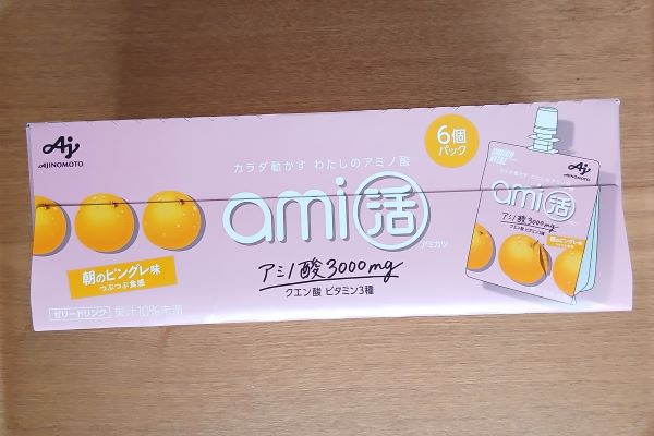 味の素「アミノバイタル®ami活」ゼリードリンク 朝のピンクグレープフルーツ味★モラタメ.net