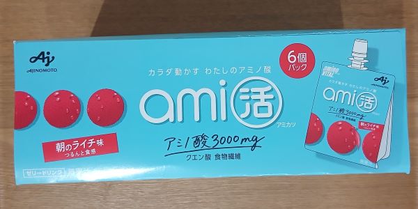 味の素「アミノバイタル®ami活」ゼリードリンク 朝のライチ味★モラタメ.net