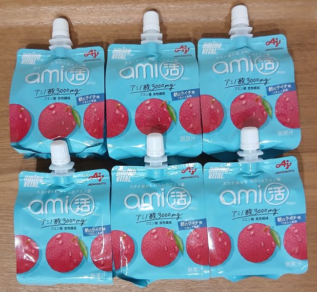 味の素「アミノバイタル®ami活」ゼリードリンク 朝のライチ味★モラタメ.net